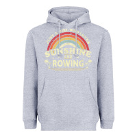 Heather Grey Rowing  . Just A Girl Who Loves Sunshine And Rowing Heavyweight Hoodie - DesignPulse