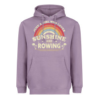 Lavender Rowing  . Just A Girl Who Loves Sunshine And Rowing Heavyweight Hoodie - DesignPulse
