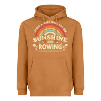 Meerkat Rowing  . Just A Girl Who Loves Sunshine And Rowing Heavyweight Hoodie - DesignPulse