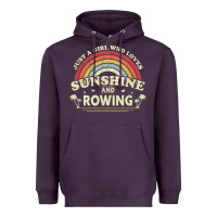 Plum Rowing  . Just A Girl Who Loves Sunshine And Rowing Heavyweight Hoodie - DesignPulse