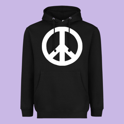 Peace Sign Heavyweight Hoodie Designed By Designpulse
