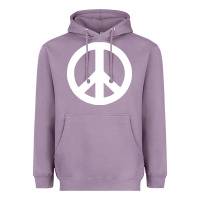 Lavender Peace Sign Heavyweight Hoodie - DesignPulse