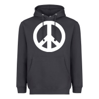 Smoke Peace Sign Heavyweight Hoodie - DesignPulse