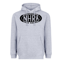 Heather Grey nhra oval Heavyweight Hoodie - DesignPulse
