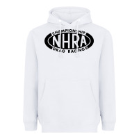 White nhra oval Heavyweight Hoodie - DesignPulse