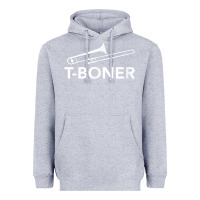 Heather Grey funny trombone funny t boner funny t boner tboner Heavyweight Hoodie - DesignPulse