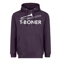 Plum funny trombone funny t boner funny t boner tboner Heavyweight Hoodie - DesignPulse