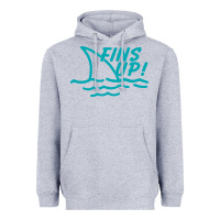 Heather Grey fins up jimmy Heavyweight Hoodie - DesignPulse