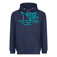 Navy fins up jimmy Heavyweight Hoodie - DesignPulse