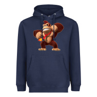Navy Donkey Kong 3D Poster Heavyweight Hoodie - DesignPulse