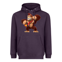 Plum Donkey Kong 3D Poster Heavyweight Hoodie - DesignPulse