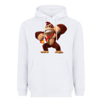 White Donkey Kong 3D Poster Heavyweight Hoodie - DesignPulse