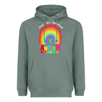 Sage autism awareness month t  shirt autism awareness rainbow accept unders Heavyweight Hoodie - DesignPulse