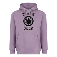 Lavender ticks suck shirt lyme disease gift green awareness ribbon Heavyweight Hoodie - DesignPulse