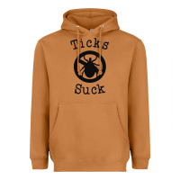 Ticks Suck Shirt Lyme Disease Gift Green Awareness Ribbon Heavyweight Hoodie | Teevron