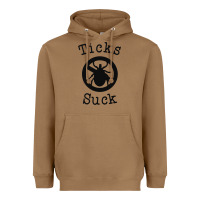 Toasted Coconut ticks suck shirt lyme disease gift green awareness ribbon Heavyweight Hoodie - DesignPulse