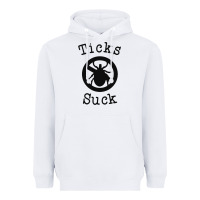 White ticks suck shirt lyme disease gift green awareness ribbon Heavyweight Hoodie - DesignPulse