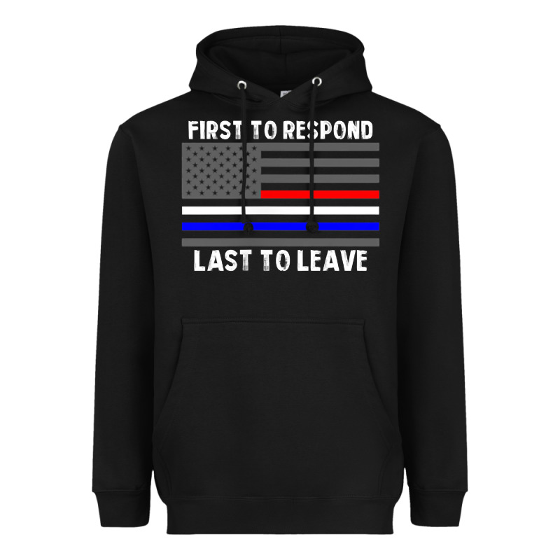 Police Fire Ems First Responder American Flag Firefighter T Shirt Heavyweight Hoodie by DesignPulse | Teevron