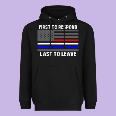 Police Fire Ems First Responder American Flag Firefighter T Shirt Heavyweight Hoodie Designed By Designpulse