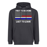 Smoke police fire ems first responder american flag firefighter t shirt Heavyweight Hoodie - DesignPulse