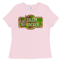 Bubblegum Pink Shamrockin' St. Patrick's Day Ladies Tee - OliviaCreatesArt