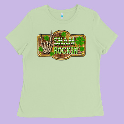 Shamrockin' St. Patrick's Day Ladies Tee Designed By Oliviacreatesart