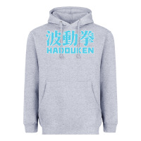 Heather Grey hadouken street arcade fighter retro ryu gaming funny Heavyweight Hoodie - DesignPulse