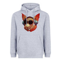 Heather Grey Blodwyn pig Heavyweight Hoodie - DesignPulse