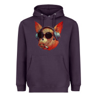 Plum Blodwyn pig Heavyweight Hoodie - DesignPulse
