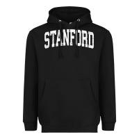 Black stanford california ca vintage athletic sports design t shirt Heavyweight Hoodie - DesignPulse