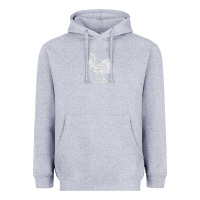 Heather Grey FFF Two Stars Heavyweight Hoodie - DesignPulse
