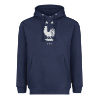 Navy FFF Two Stars Heavyweight Hoodie - DesignPulse