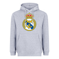 Heather Grey real,madrid Heavyweight Hoodie - DesignPulse