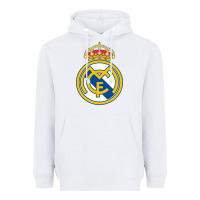 White real,madrid Heavyweight Hoodie - DesignPulse