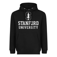 Black stanford university logo Heavyweight Hoodie - DesignPulse