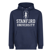 Navy stanford university logo Heavyweight Hoodie - DesignPulse