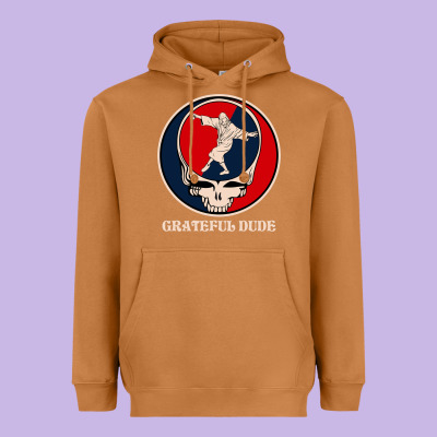 Grateful Dude Heavyweight Hoodie Designed By Designpulse