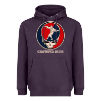 Plum grateful dude Heavyweight Hoodie - DesignPulse