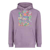 Lavender cute birds t  shirt birds and blooms   cute floral pattern by cecca de Heavyweight Hoodie - DesignPulse