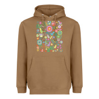 Toasted Coconut cute birds t  shirt birds and blooms   cute floral pattern by cecca de Heavyweight Hoodie - DesignPulse