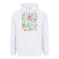 White cute birds t  shirt birds and blooms   cute floral pattern by cecca de Heavyweight Hoodie - DesignPulse