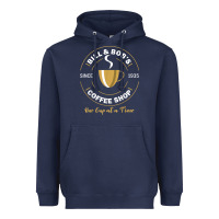 Navy bill and bob coffee shop aa recovery gift t shirt Heavyweight Hoodie - PixelWave