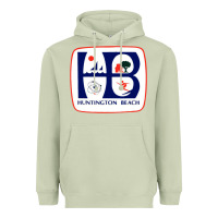 Matcha Coat of arms of Huntington Beach Heavyweight Hoodie - PixelWave