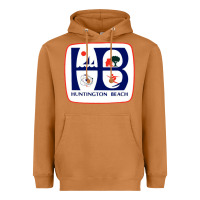 Meerkat Coat of arms of Huntington Beach Heavyweight Hoodie - PixelWave
