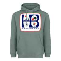 Sage Coat of arms of Huntington Beach Heavyweight Hoodie - PixelWave