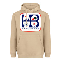 Mushroom Coat of arms of Huntington Beach Heavyweight Hoodie - PixelWave