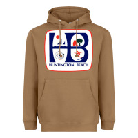 Toasted Coconut Coat of arms of Huntington Beach Heavyweight Hoodie - PixelWave