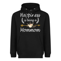 Black happiness is being a mommom  cute mothers day gifts Heavyweight Hoodie - PixelWave
