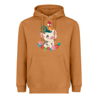Meerkat Moana HeiHei Rooster Pua Flowers Graphic Heavyweight Hoodie - PixelWave