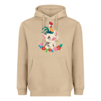 Mushroom Moana HeiHei Rooster Pua Flowers Graphic Heavyweight Hoodie - PixelWave